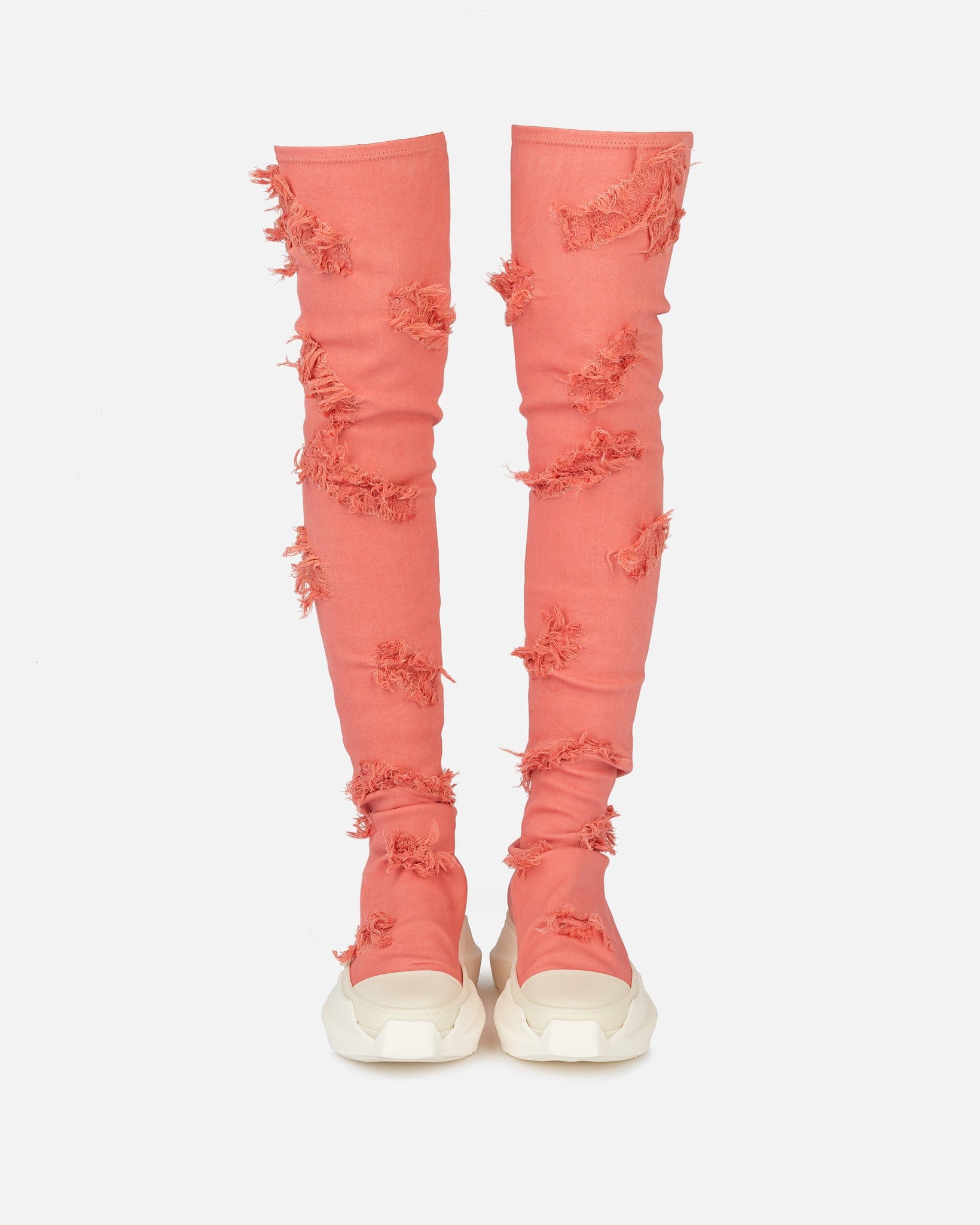 Slashed Abstract Sock Sneakers In Dirty Pink Rick owens – Гарантія оригінальності – збільшений вид