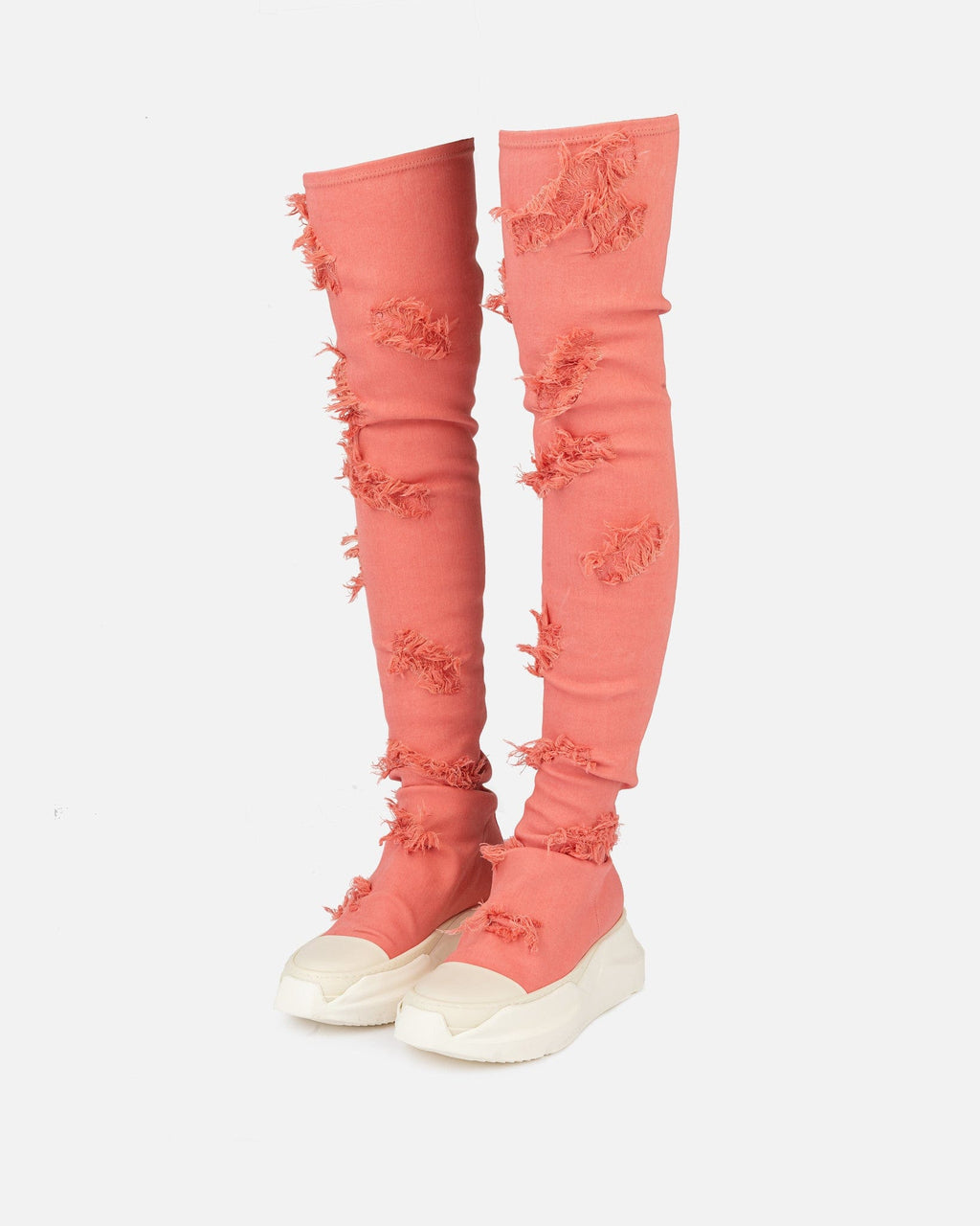 Slashed Abstract Sock Sneakers In Dirty Pink Rick owens – Гарантія оригінальності – вид ззаду