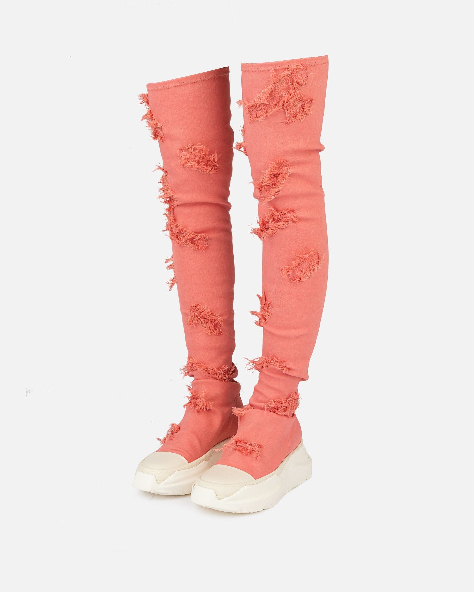 Slashed Abstract Sock Sneakers In Dirty Pink Rick owens – Гарантія оригінальності – вид ззаду