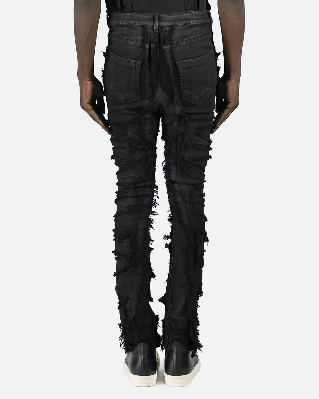 Slashed Detroit Cut Denim In Black Rick owens оригінал – Купити в Україні – збільшений вид