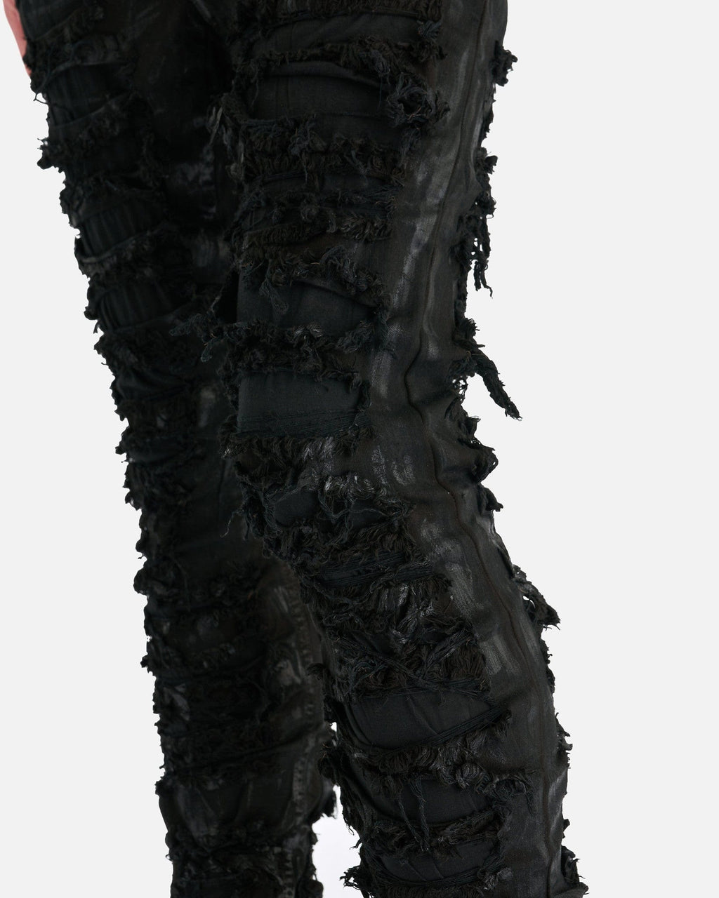 Slashed Detroit Cut Denim In Black Rick owens оригінал – Купити в Україні – збільшений вид