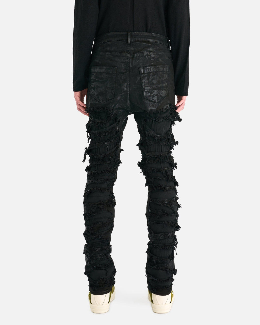 Slashed Detroit Cut Denim In Black Rick owens оригінал – Купити в Україні – детальний вид