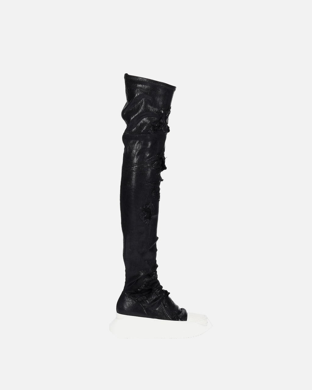 Slashed Foil Abstract Sock Sneakers In Black Rick owens оригінал – Купити в Україні – боковий вид