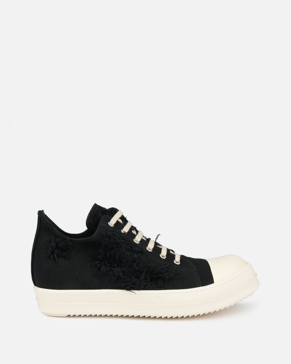 Slashed Low Ramones In Black Rick owens оригінал – Купити в Україні – боковий вид
