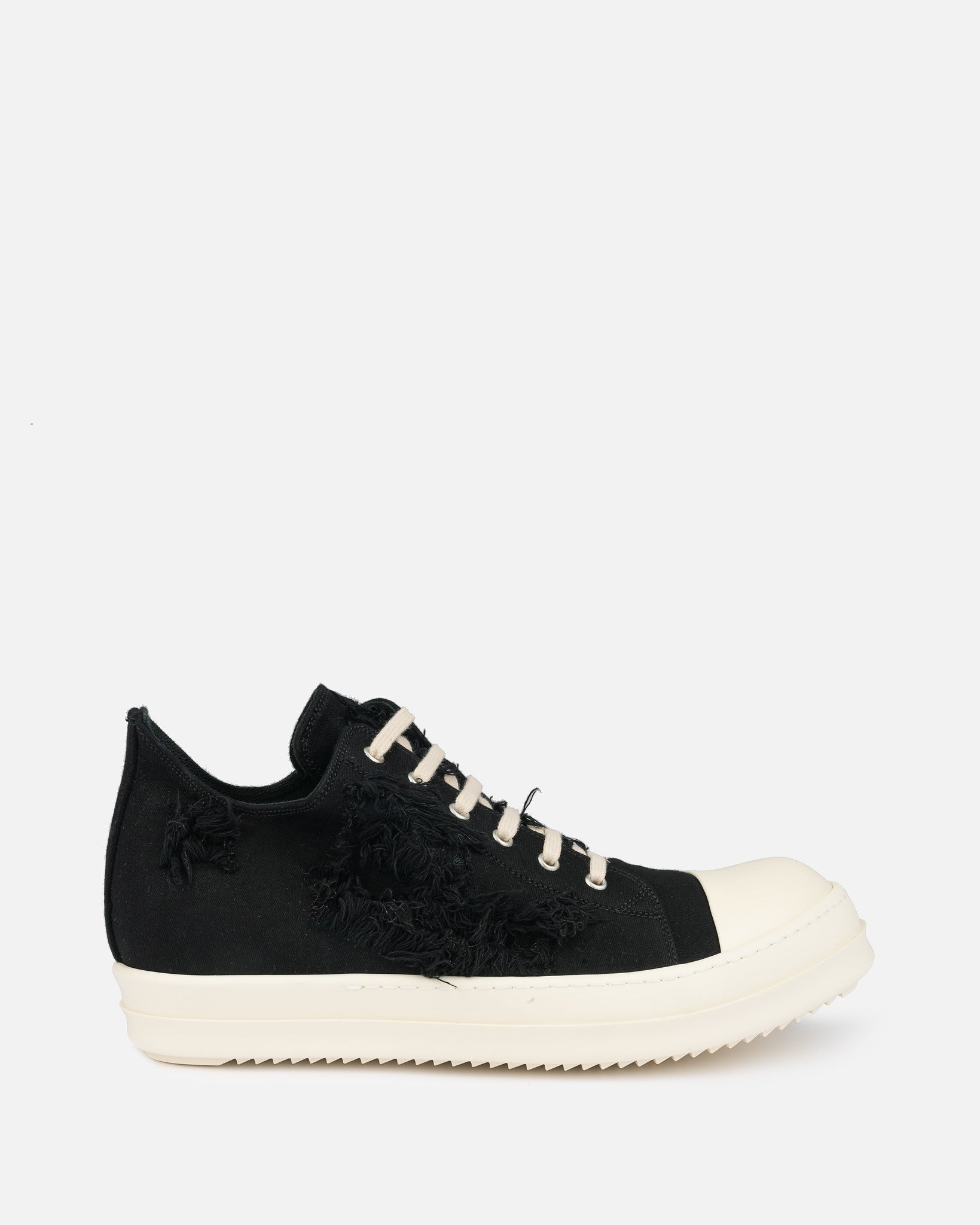 Slashed Low Ramones In Black Rick owens оригінал – Купити в Україні – боковий вид