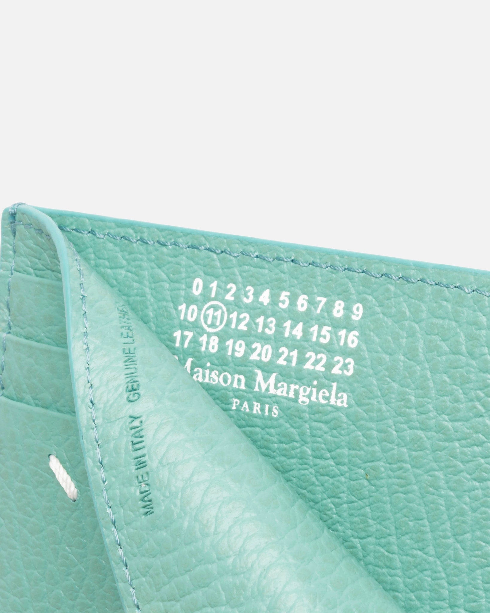 Slim Card Holder In Vert Deau Maison margiela – Гарантія оригінальності – детальний вид