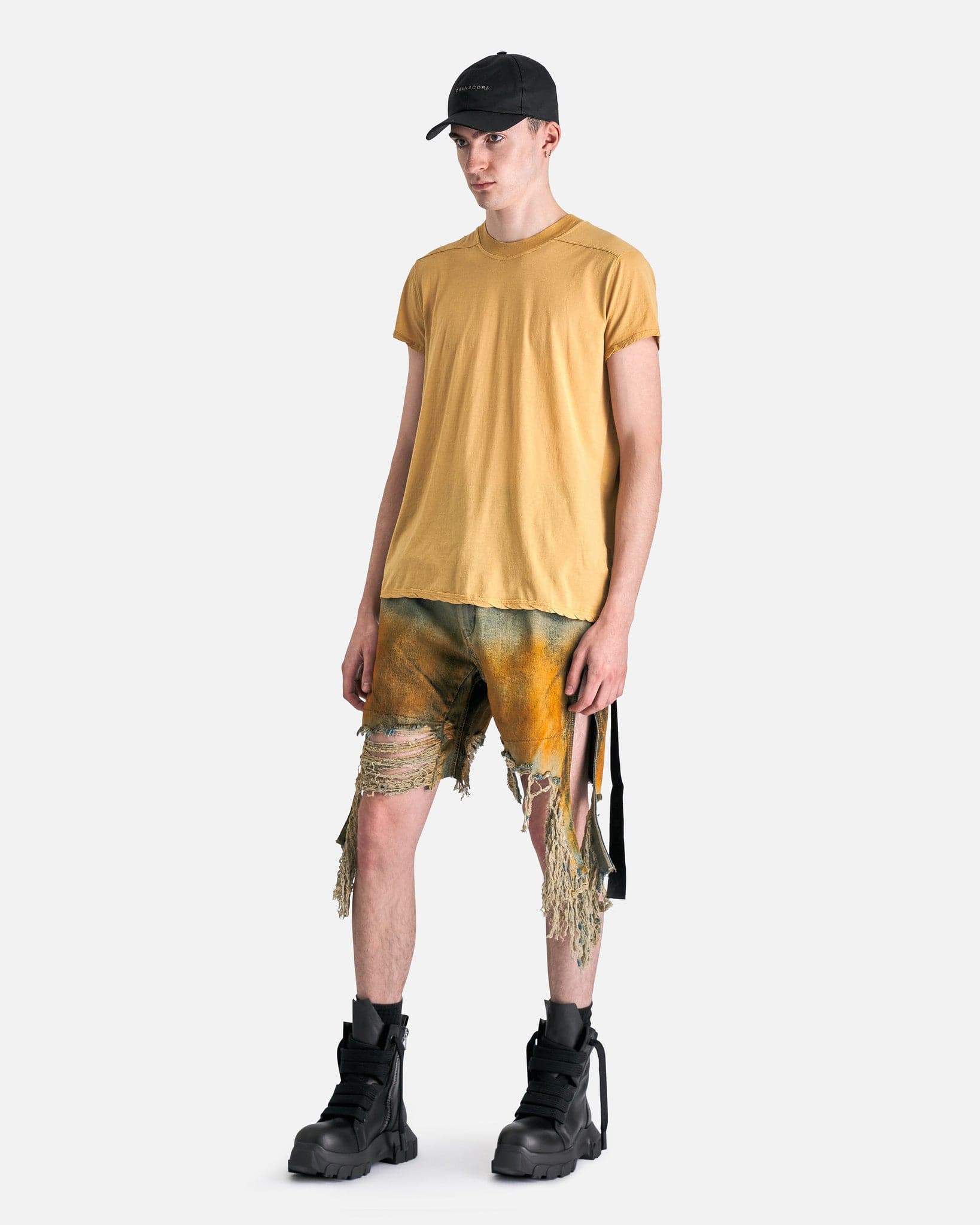 Оригінальна Small Level T-Shirt In Mustard Rick owens – збільшений вид
