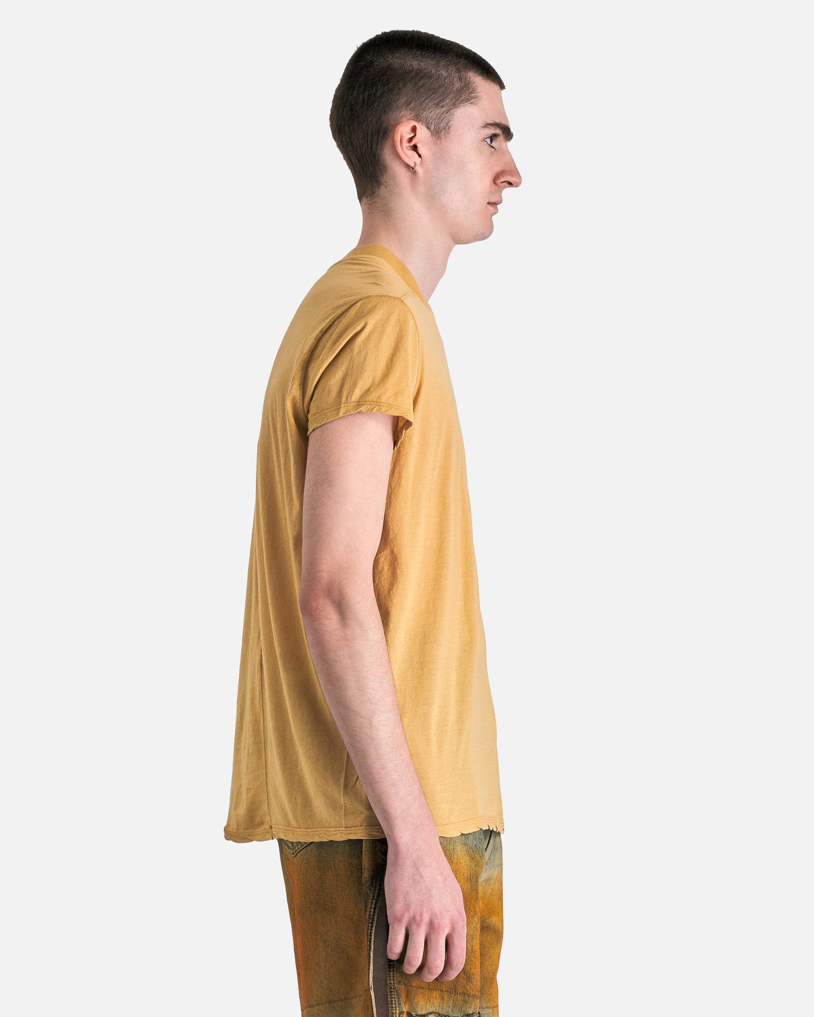 Оригінальна Small Level T-Shirt In Mustard Rick owens – вид ззаду