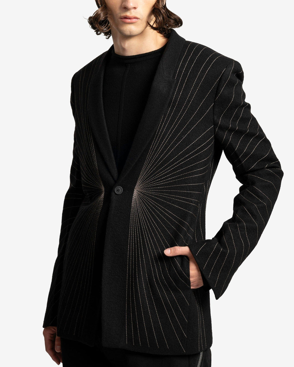 Soft Blazer In Black Rick owens оригінал – Купити в Україні – збільшений вид
