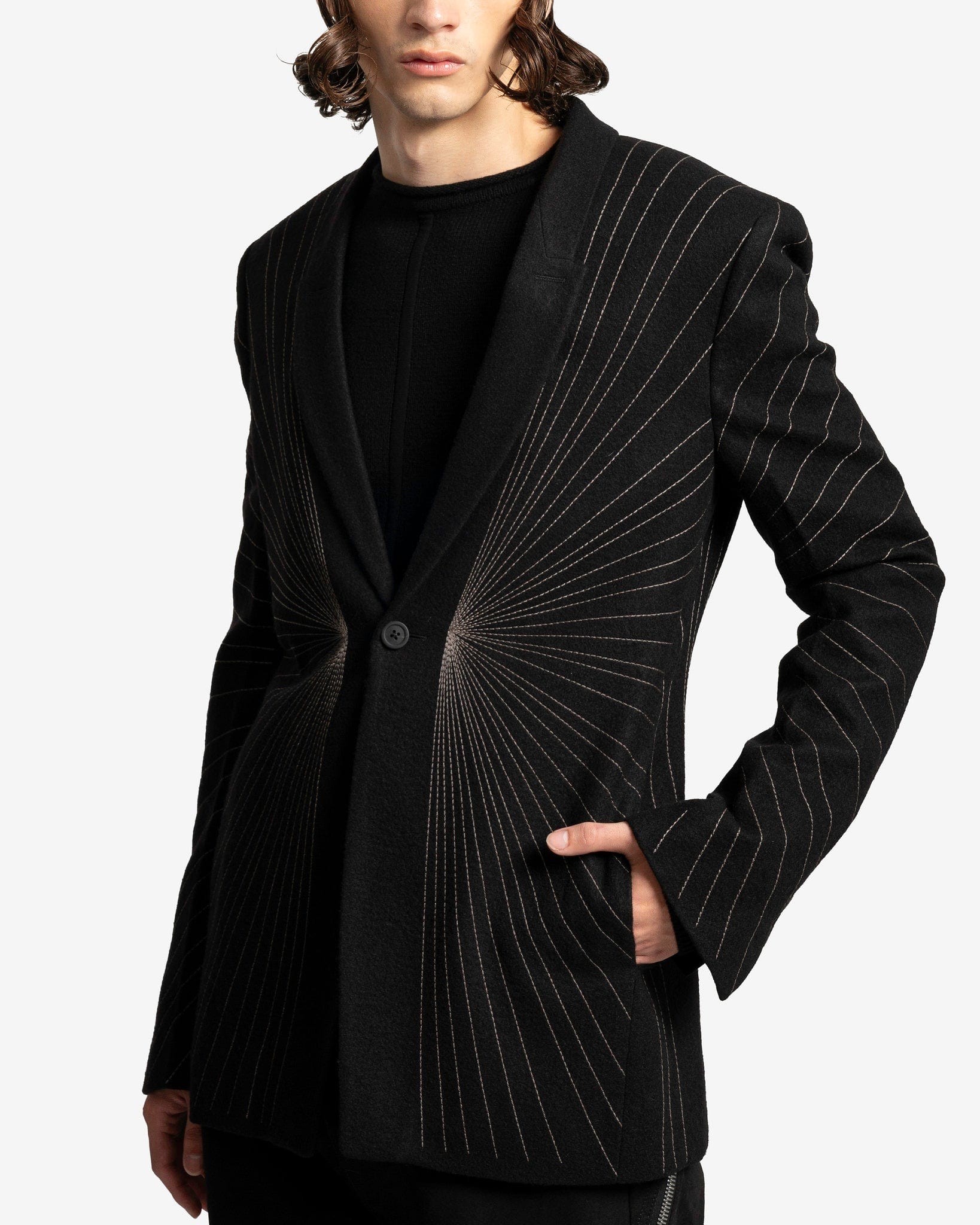Soft Blazer In Black Rick owens оригінал – Купити в Україні – збільшений вид