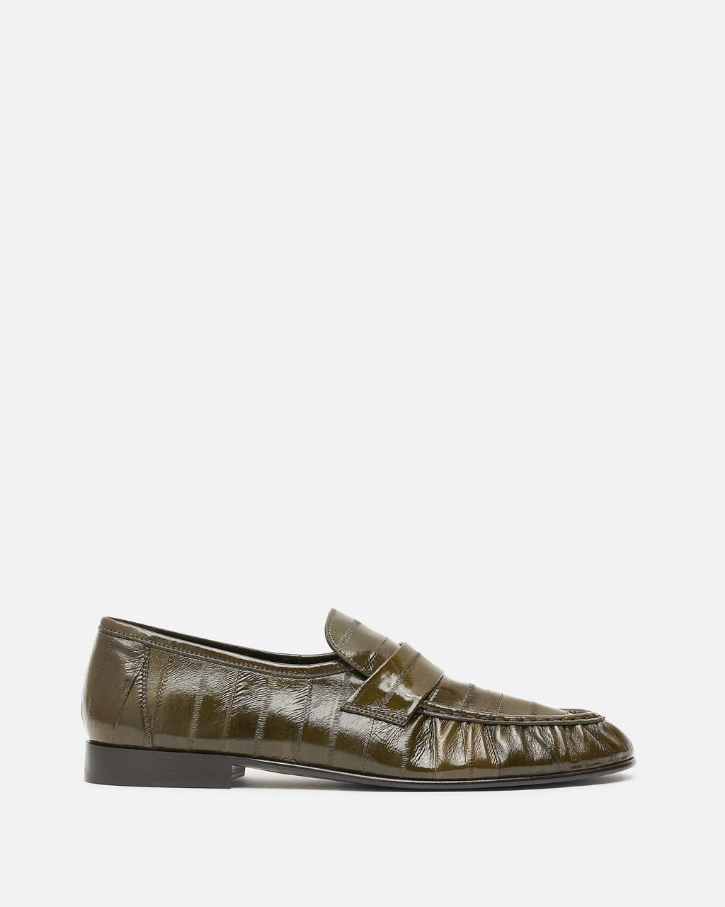 Soft Loafer In Olive The row оригінал – Купити в Україні – боковий вид