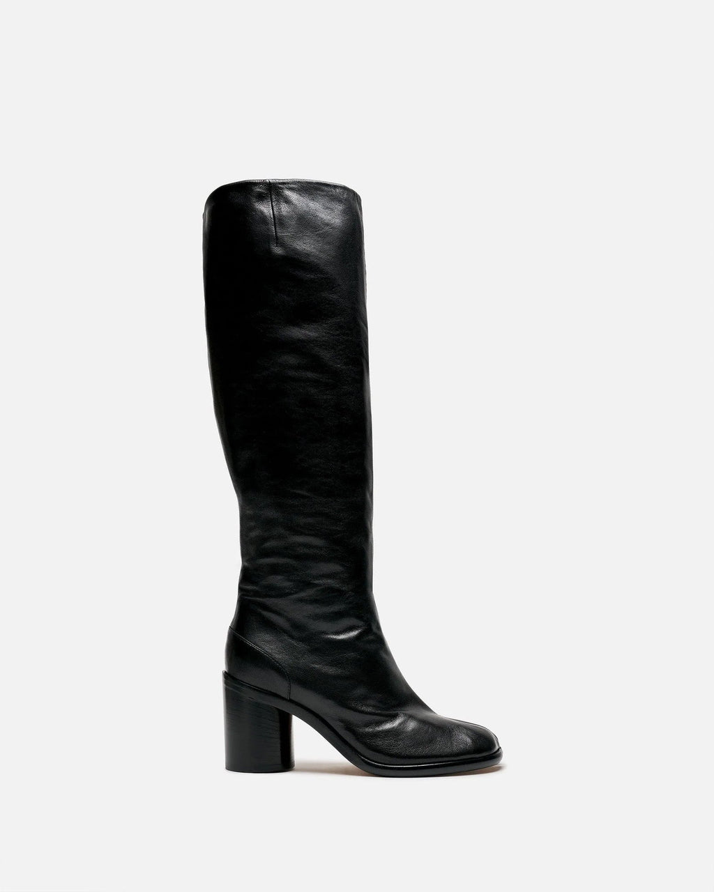 Soft Nappa Leather Tabi Knee-High Boots In Black Maison margiela оригінал – Купити в Україні – боковий вид