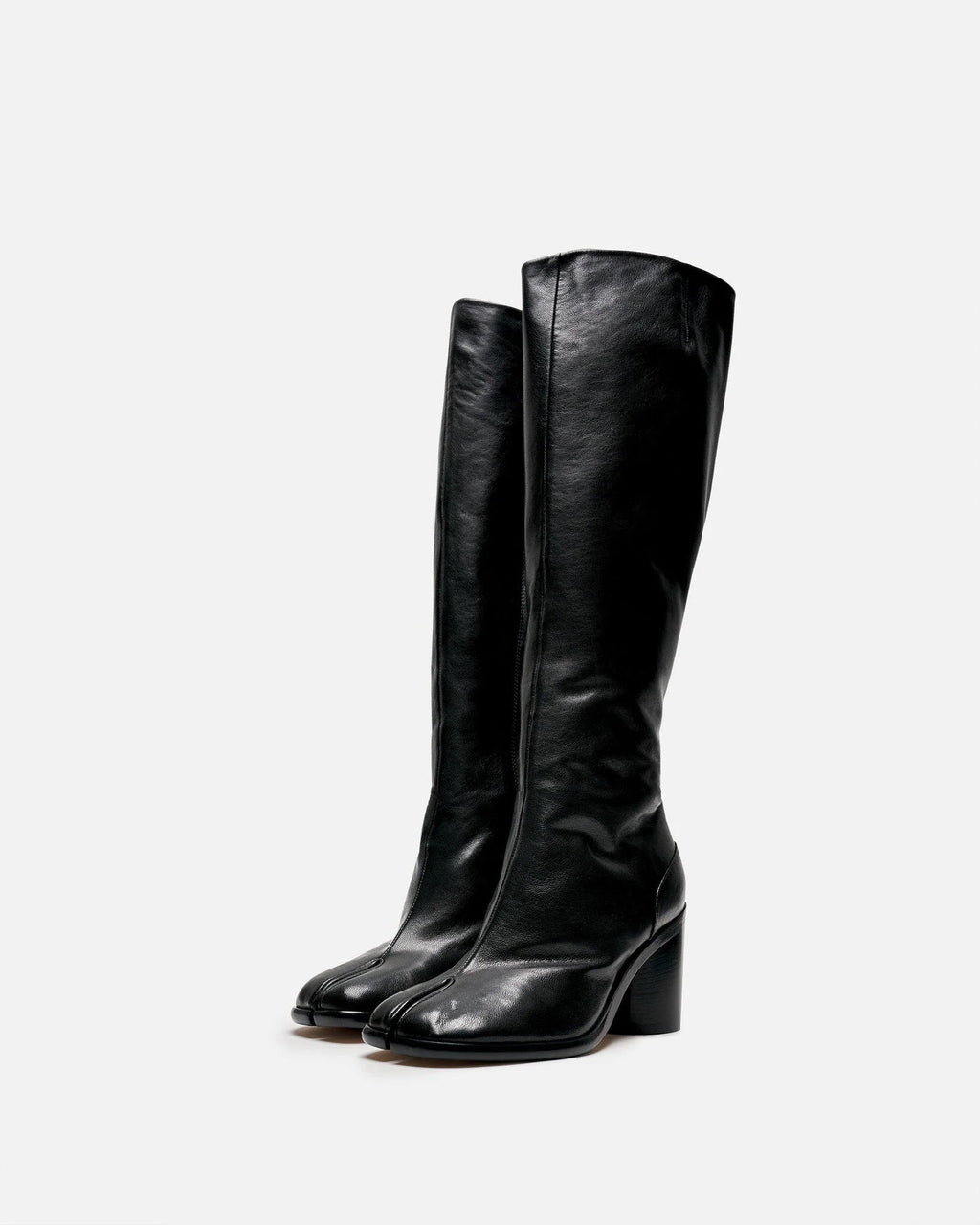 Soft Nappa Leather Tabi Knee-High Boots In Black Maison margiela оригінал – Купити в Україні – вид ззаду