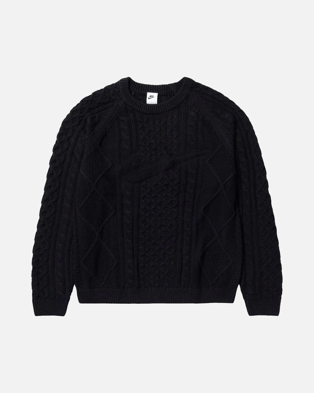 Sportswear Cable Knit Sweater In Black Nike оригінал – Купити в Україні – боковий вид