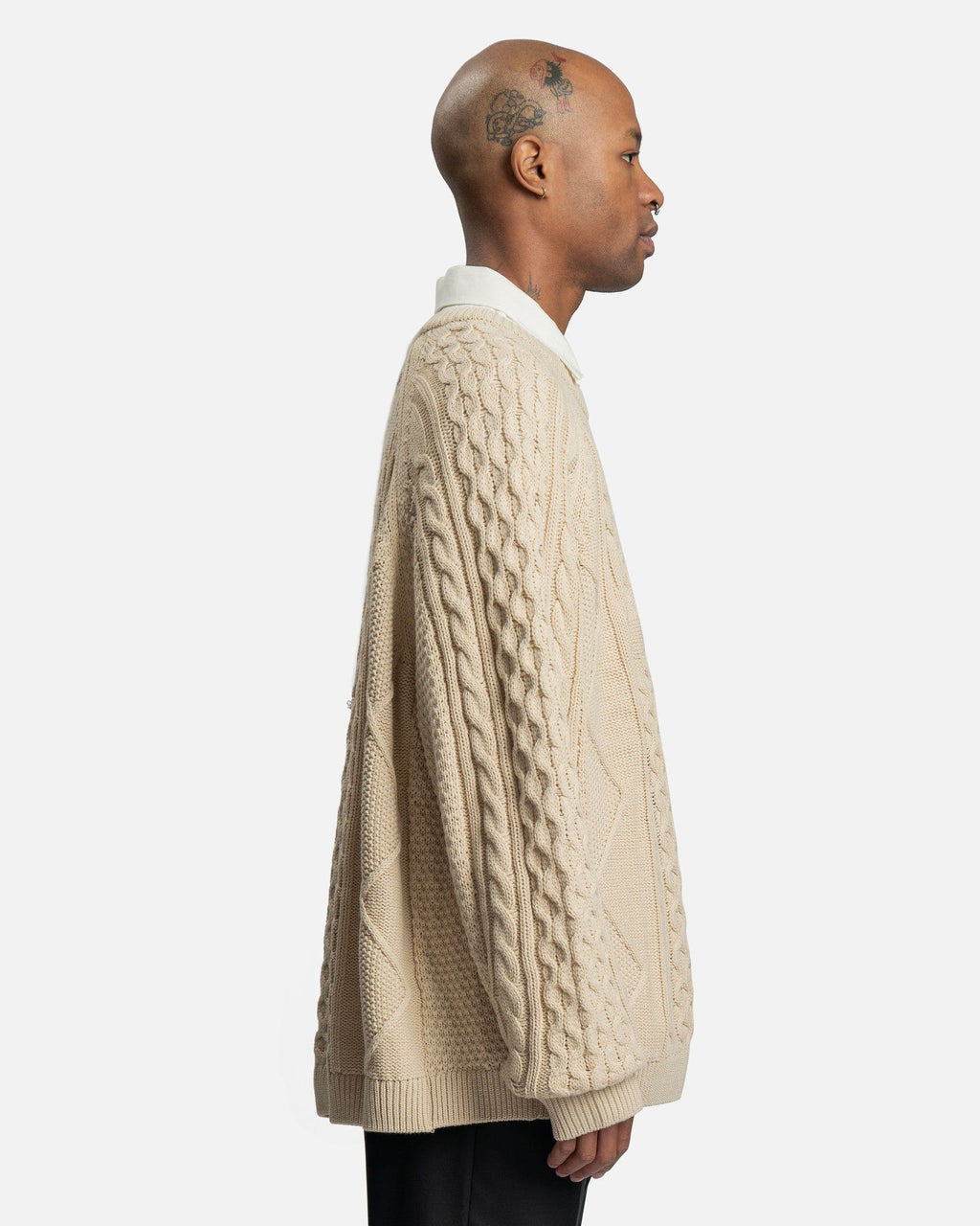 Оригінальна Sportswear Cable Knit Sweater In Rattan Nike – вид ззаду