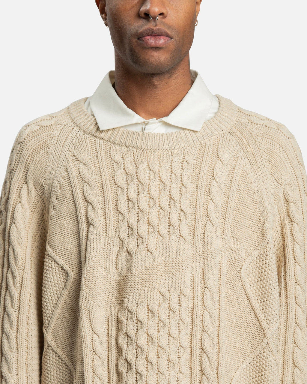 Оригінальна Sportswear Cable Knit Sweater In Rattan Nike – збільшений вид