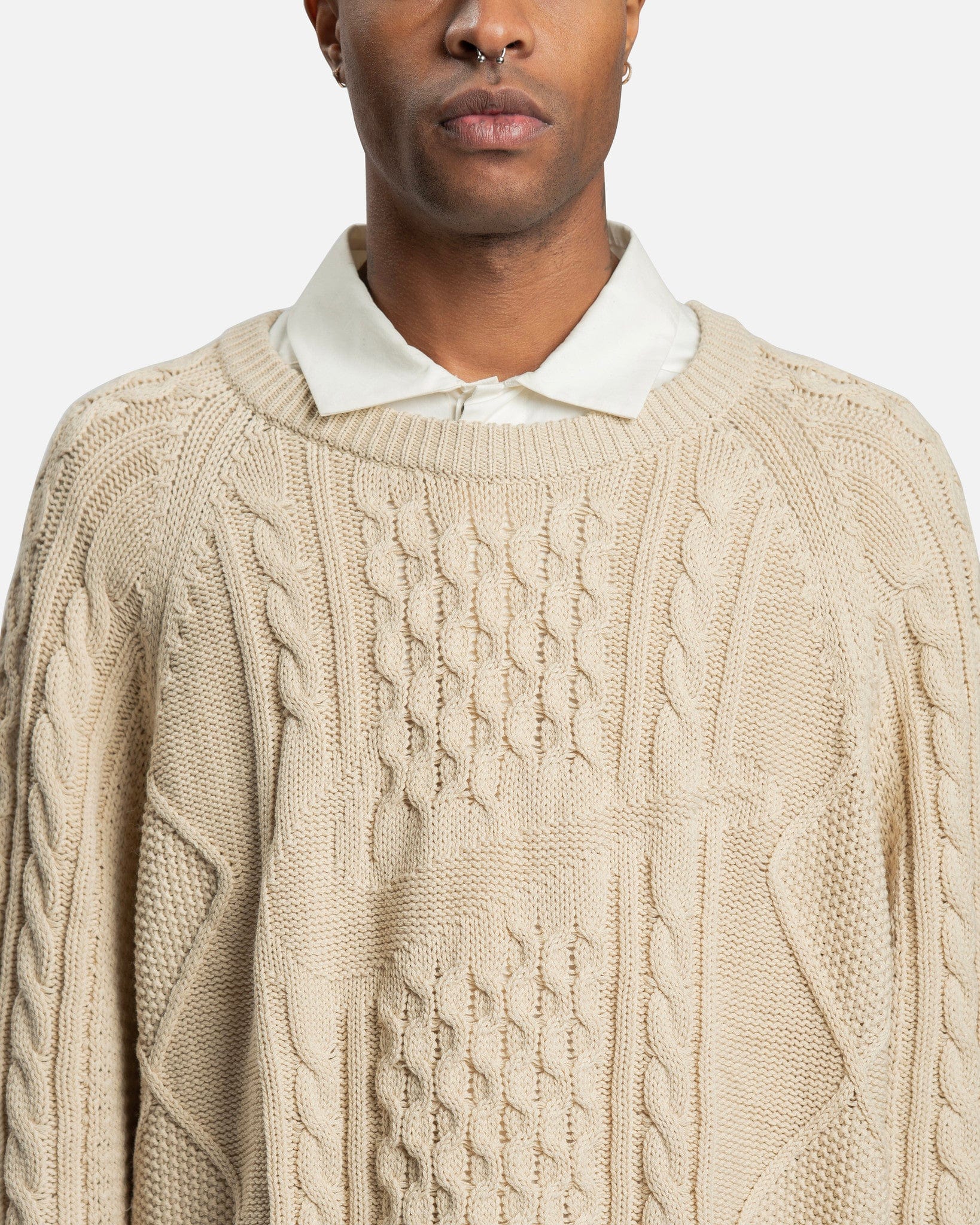 Оригінальна Sportswear Cable Knit Sweater In Rattan Nike – збільшений вид