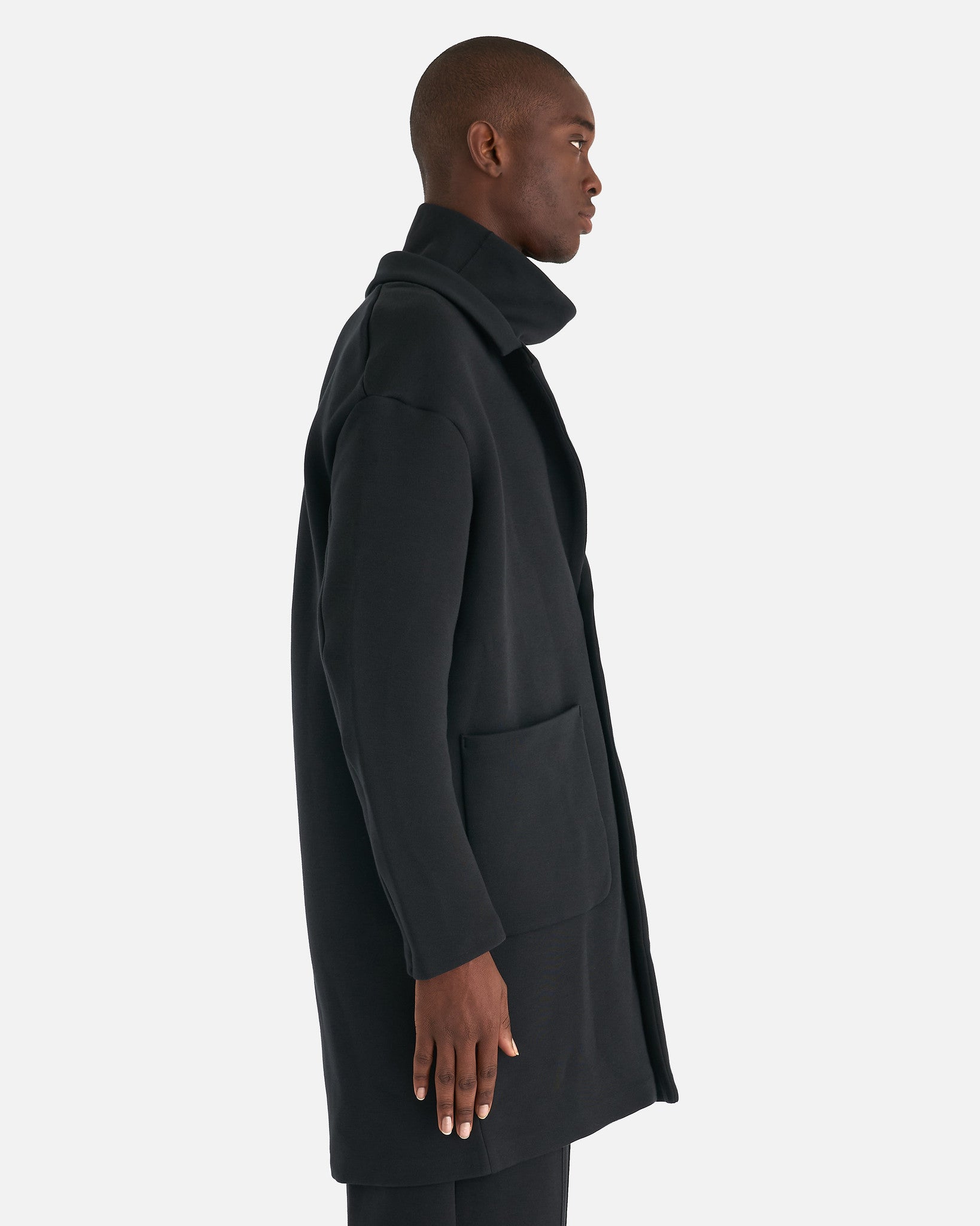 Sportswear Tech Fleece Loose Fit Trench Coat In Black Nike – Гарантія оригінальності – вид ззаду