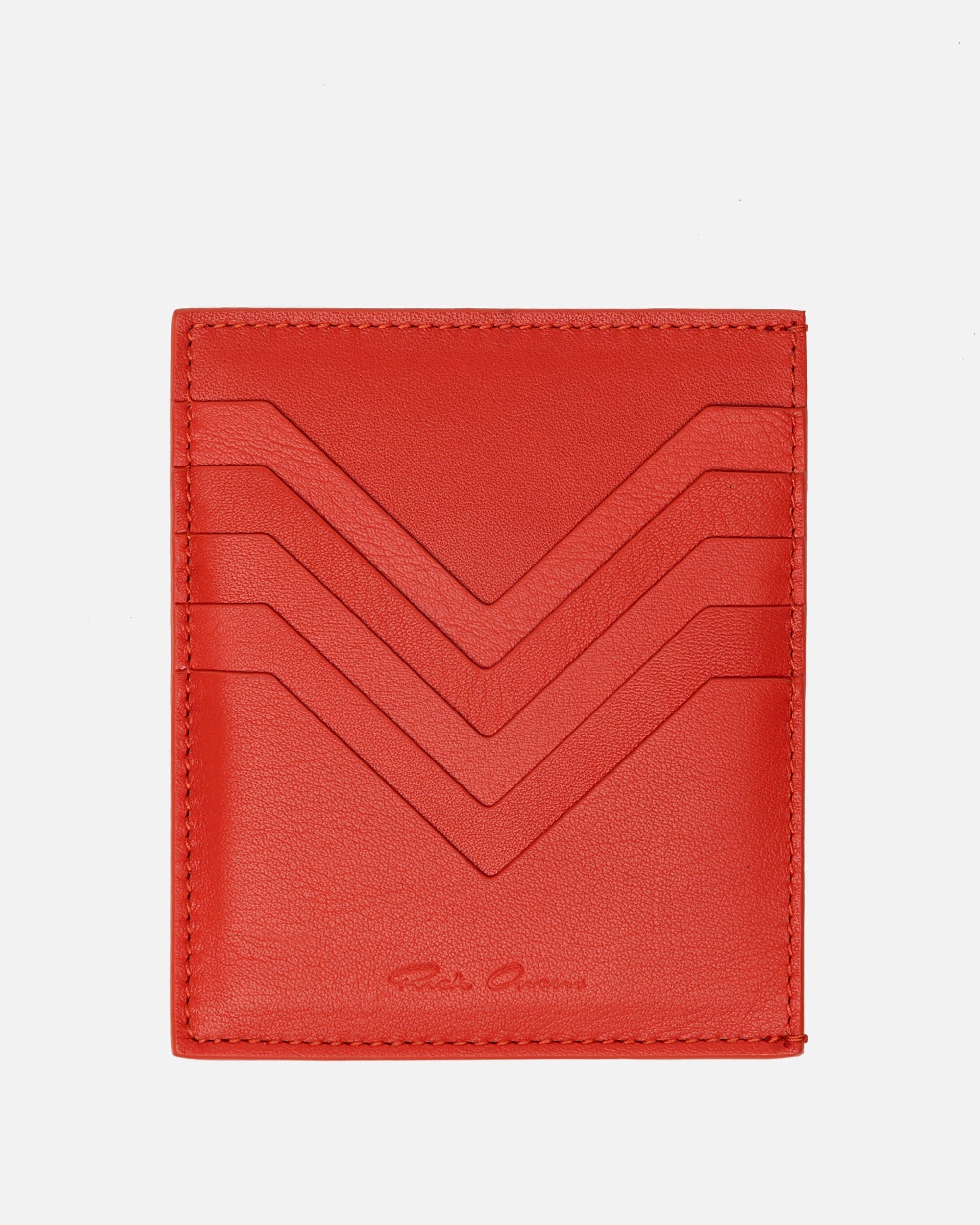 Оригінальна Square Credit Card Holder In Orange Rick owens – боковий вид