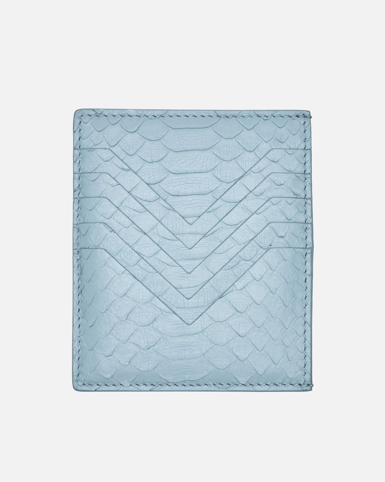 Square Credit Card Holder In Pale Blue Rick owens – Гарантія оригінальності – боковий вид