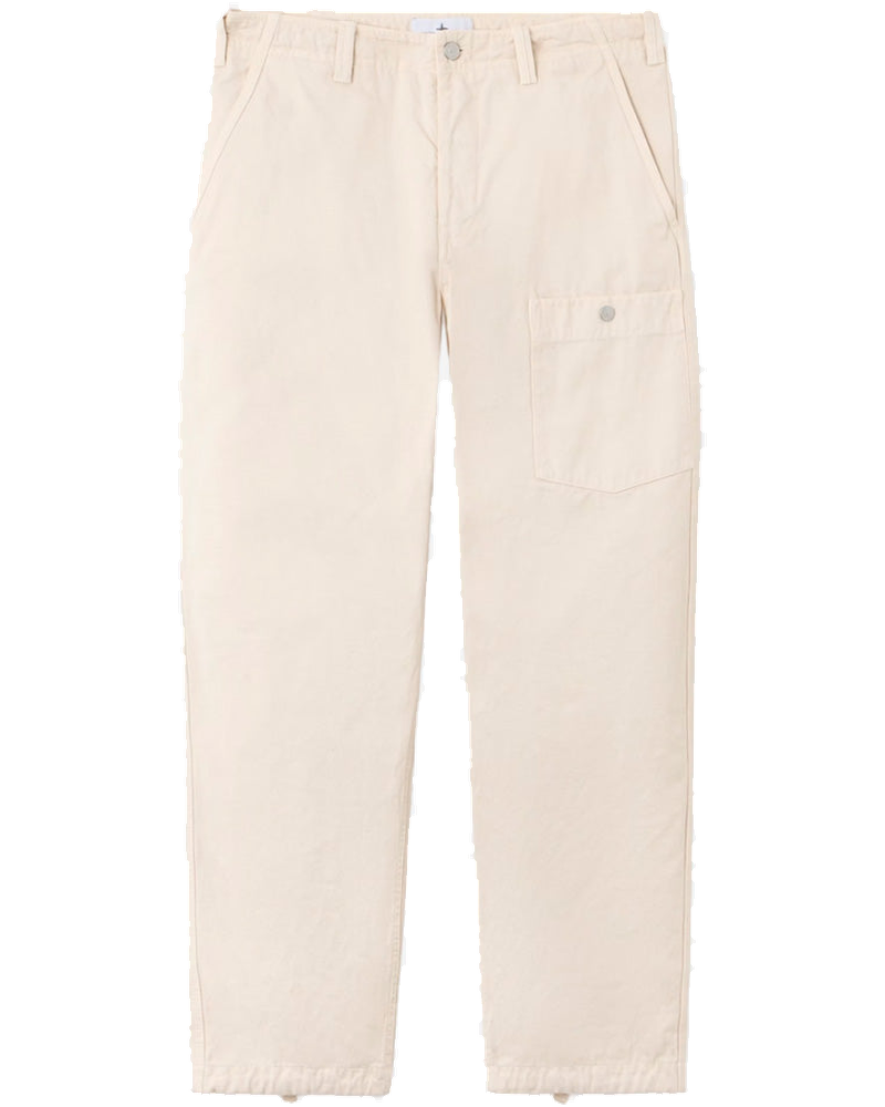 Ivory Cotton Twill Marina Cargo Pants Stone island оригінал – Купити в Україні