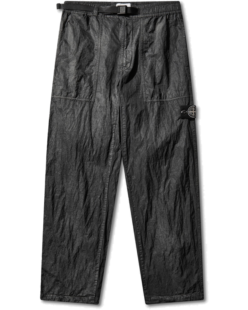 Mens Dense Nylon-Tc Hand Sprayed Reflective Pants Black Stone island – Гарантія оригінальності