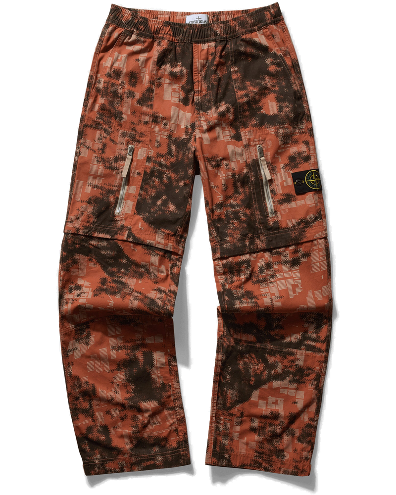 Mens Camouflage Cotton Canvas Cargo Trousers Orange Stone island оригінал – Купити в Україні