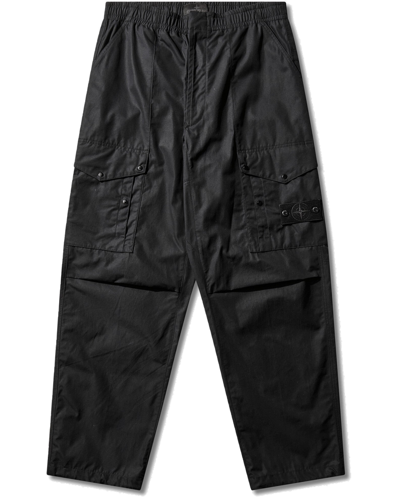 Mens Ghost All-Weather Cotton Canvas Cargo Pants Black Stone island – Гарантія оригінальності