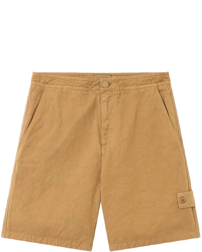 Brown Linen Blend Comfort Bermuda Shorts Ghost Stone island – Гарантія оригінальності