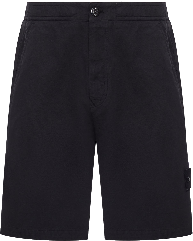 Оригінальна Cotton Bermuda Shorts With Iconic Badge Applied Stone island