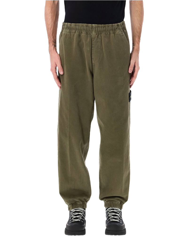 Organic Panama Cotton Old Effect Jogger Trousers Stone island оригінал – Купити в Україні