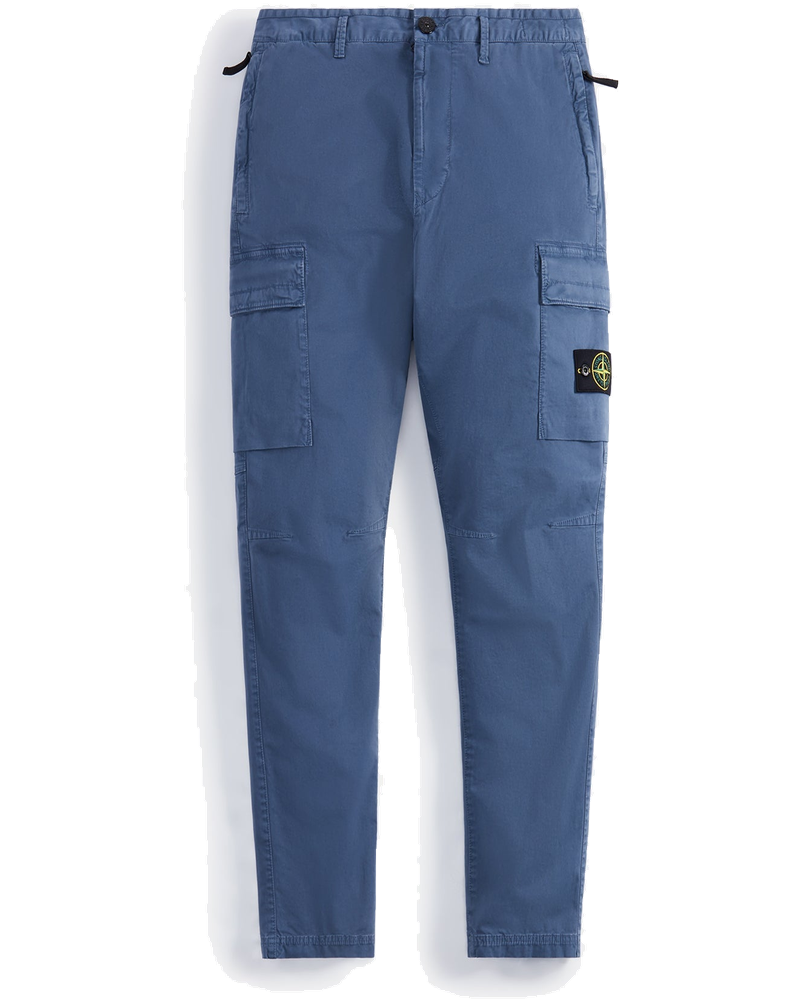 Оригінальна Stretch Broken Twill Garment Dyed Cargo Pant Dark Blue Stone island