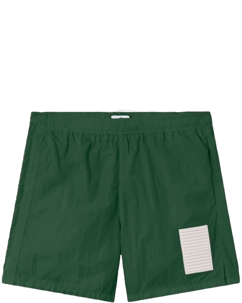 Оригінальна Green Nylon Wide-Leg Marina Shorts With Reflective Patch Stone island