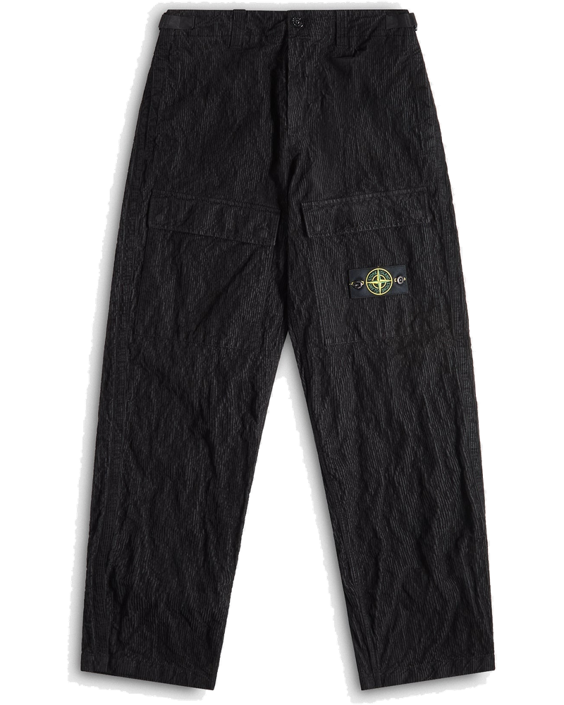 Wrinkled Corduroy Trousers Black Stone island – Гарантія оригінальності