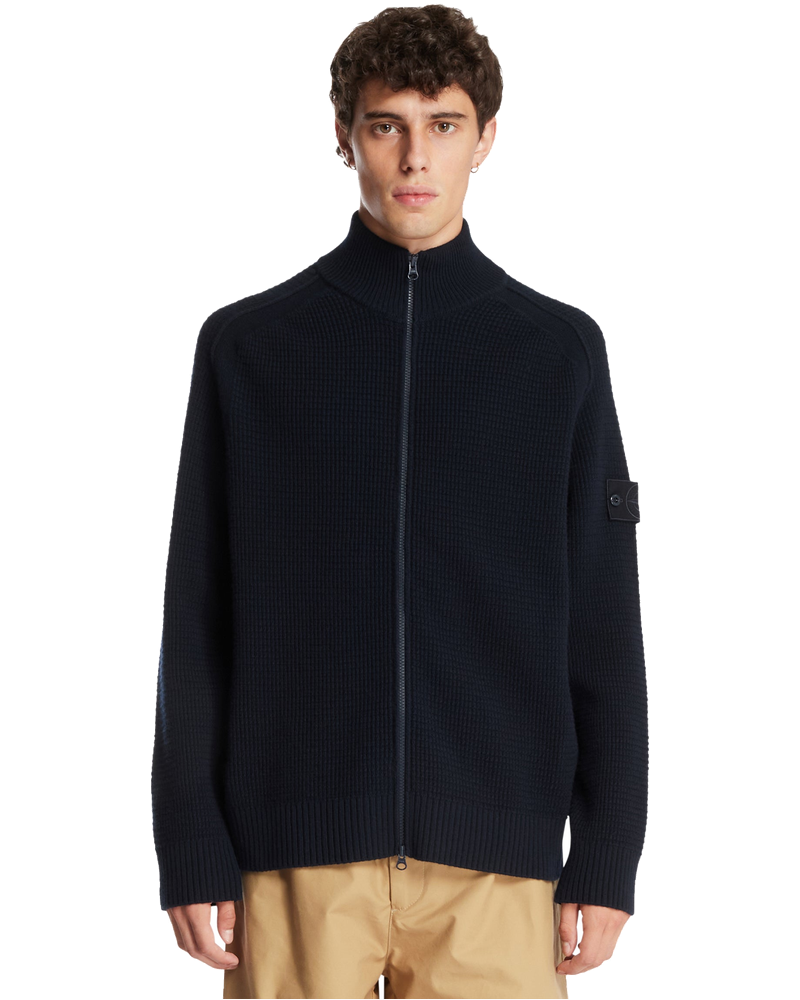 Оригінальна Blue Wool Zip-Up Sweater Stone island