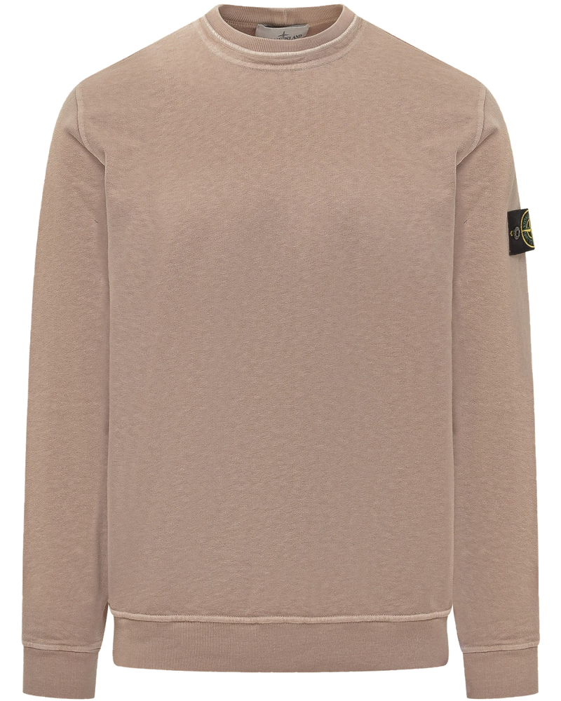 Crewneck Sweatshirt With Sleeve Patch Stone island оригінал – Купити в Україні