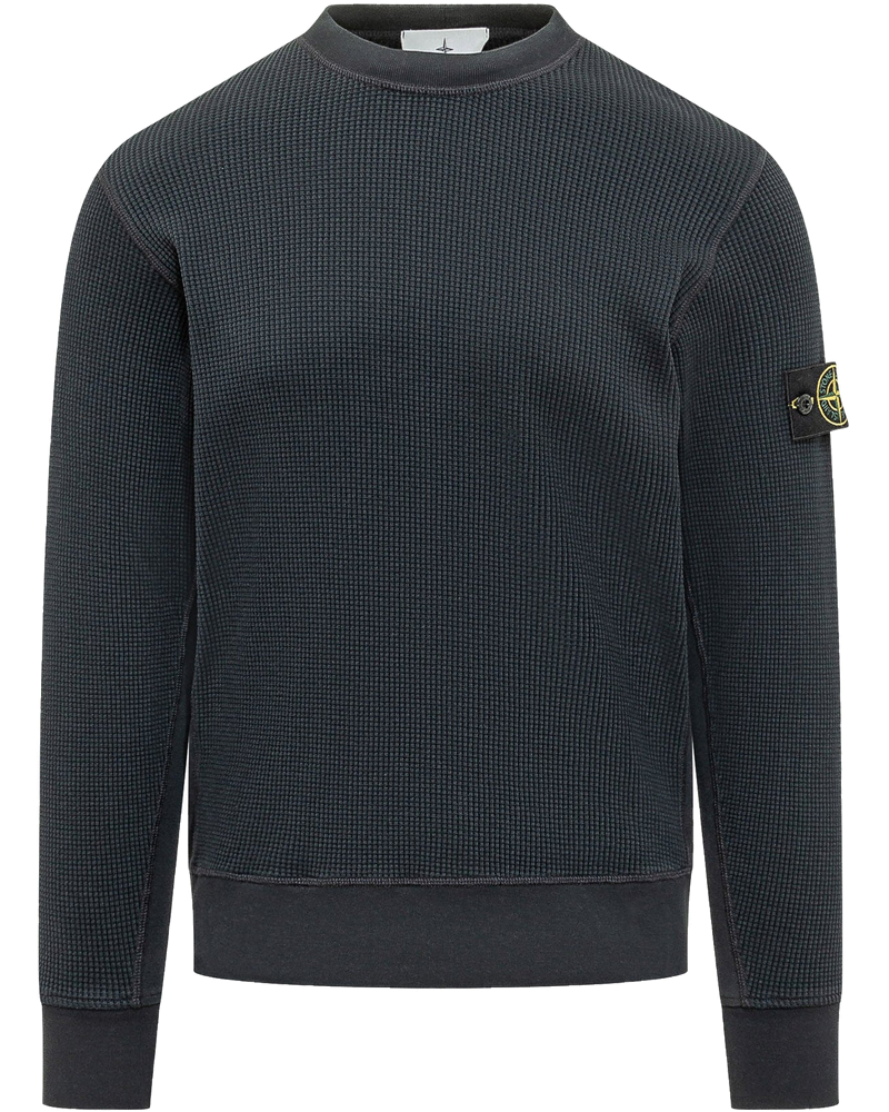 Оригінальна Waffle Cotton Crew-Neck Sweatshirt Stone island