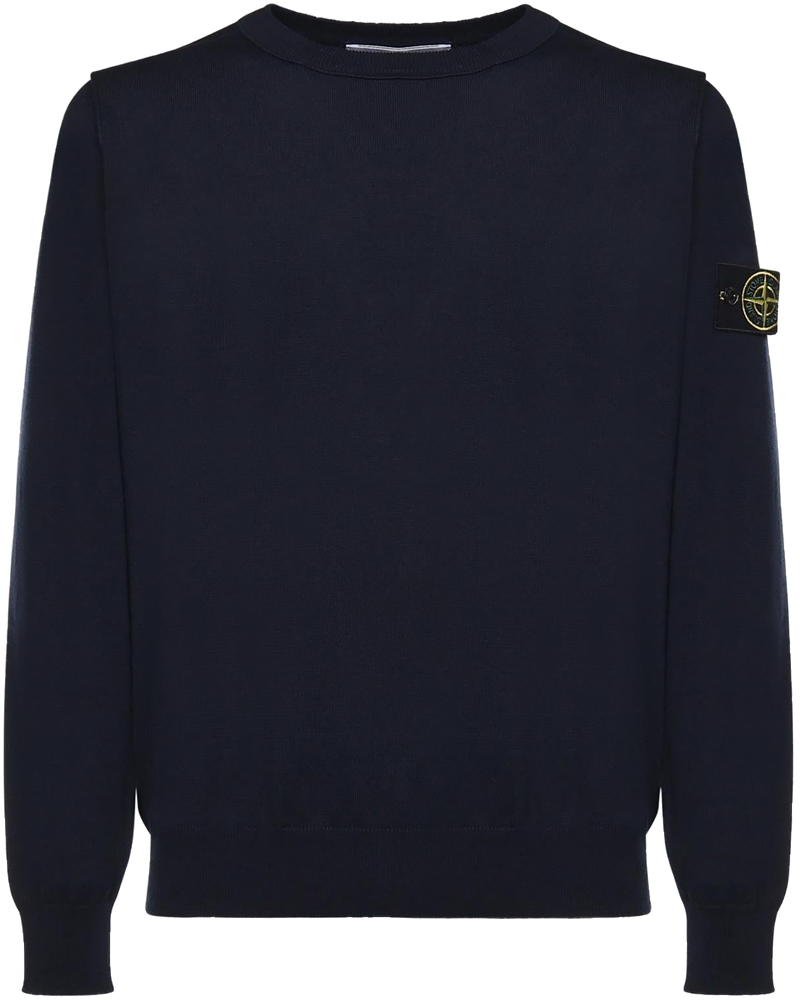 Оригінальна Maglione In Cotone Con Logo Stone island