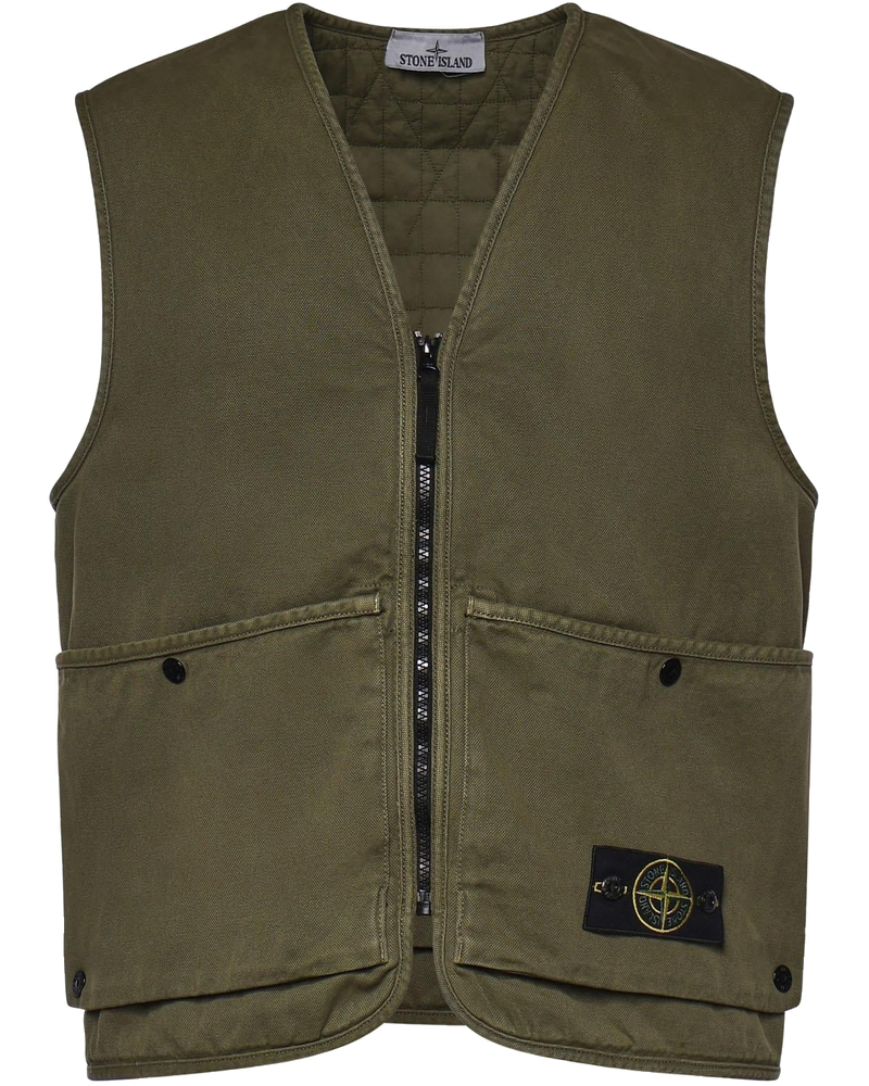Оригінальна Gilet In Cotone Con Logo Stone island