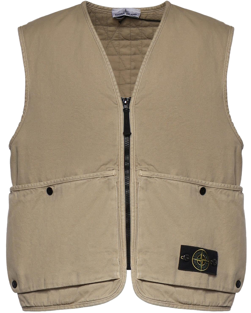 Оригінальна Gilet In Cotone Con Logo Stone island
