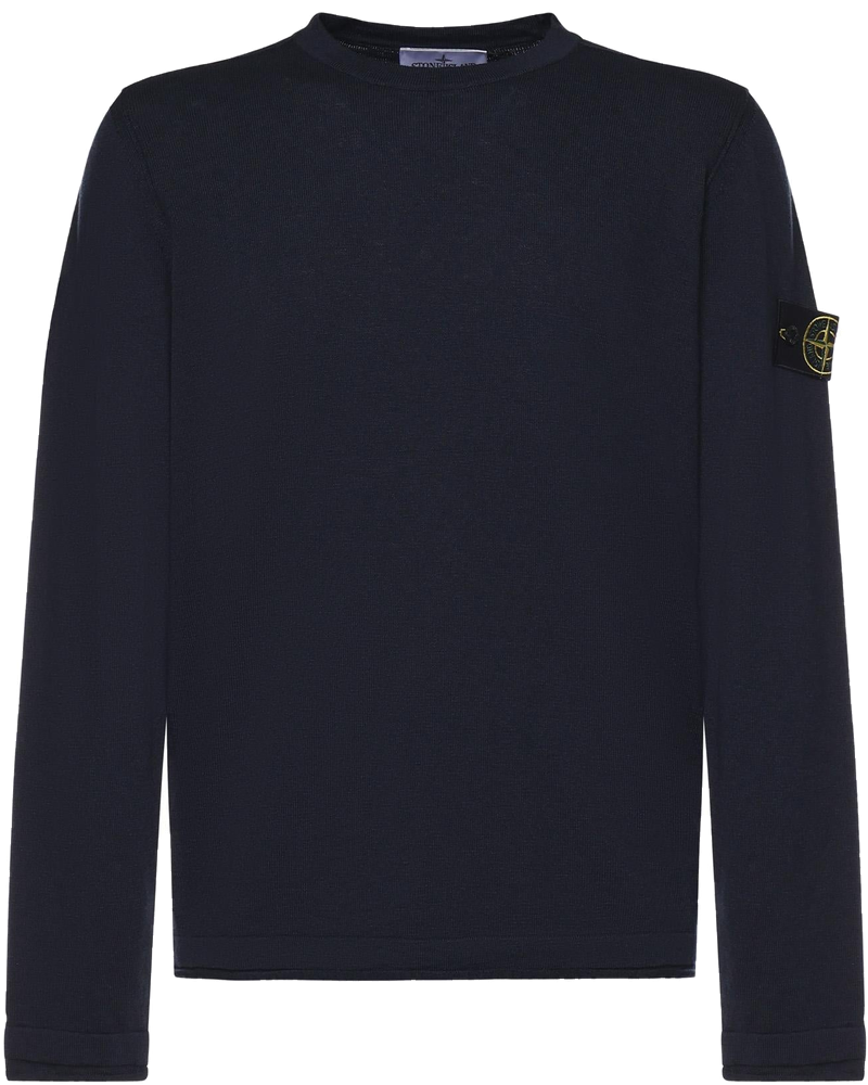 Оригінальна Maglione In Cotone E Nylon Con Logo Stone island