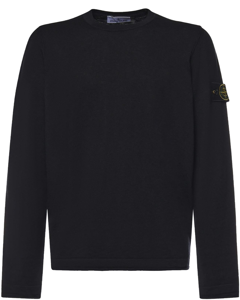 Оригінальна Maglione In Cotone E Nylon Con Logo Stone island