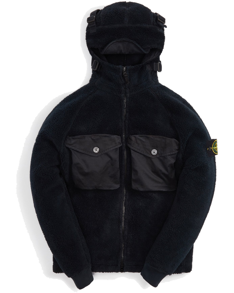 Cotton Pile Garment Dyed Sweatshirt Black Stone island оригінал – Купити в Україні