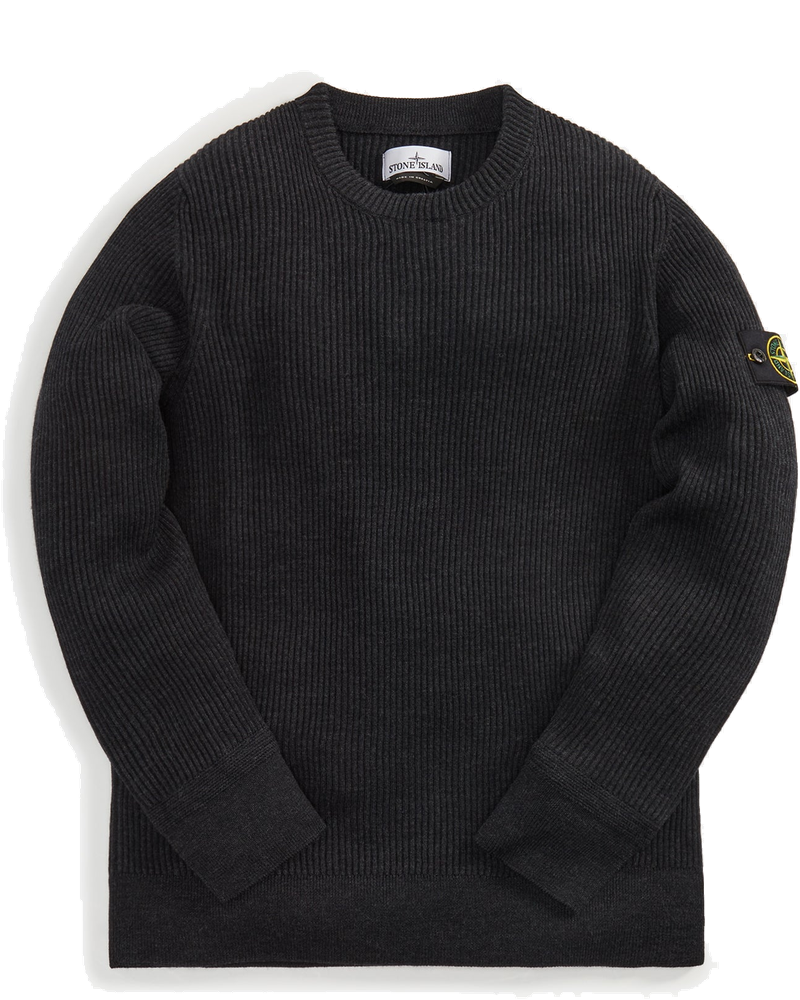 Full Rib Wool Sweater Charcoal Stone island – Гарантія оригінальності