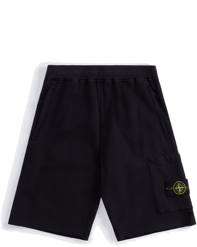 Garment Dyed Fleece Short Black Stone island – Гарантія оригінальності