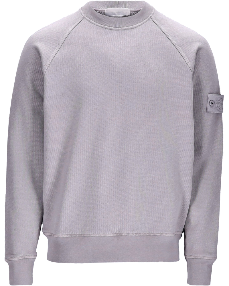 Heavy Organic Cotton Fleece Sweatshirt Stone island оригінал – Купити в Україні