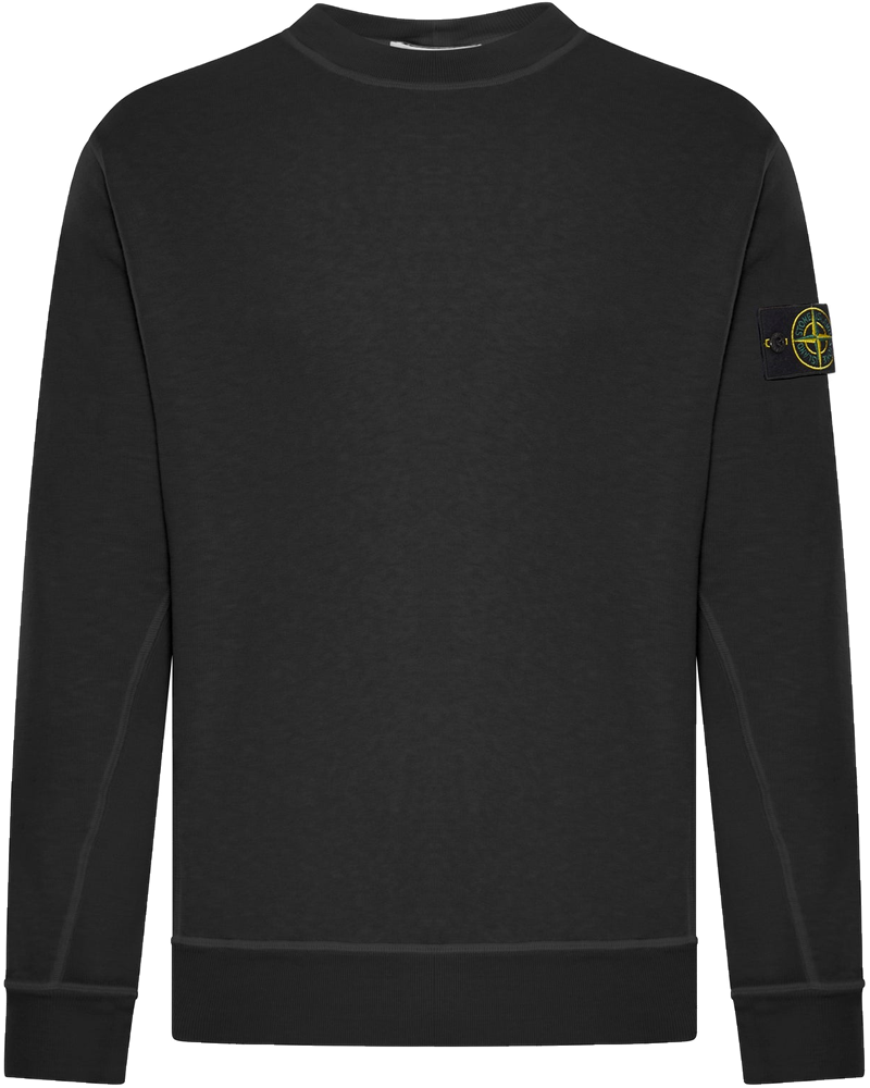 Оригінальна Crew Neck Cotton Sweatshirt Stone island