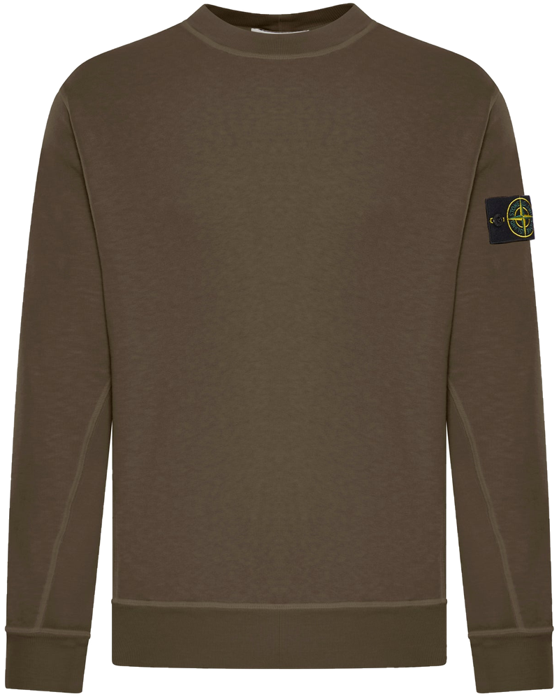Оригінальна Crew Neck Cotton Sweatshirt Stone island