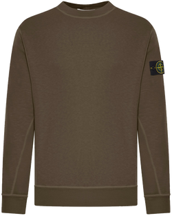 Оригінальна Crew Neck Cotton Sweatshirt Stone island