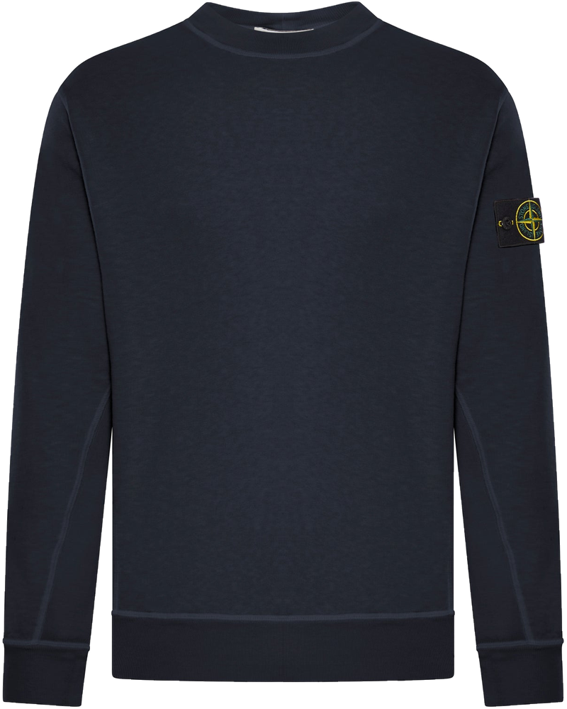 Оригінальна Crew Neck Cotton Sweatshirt Stone island